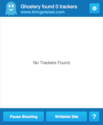 Ghostery with No
Trackers